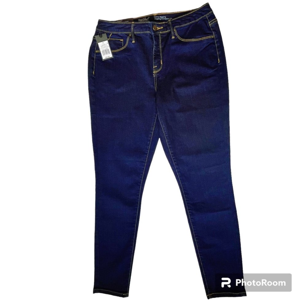 NEW Mossimo Denim Mid-Rise Curvy Jegging Dark Wash Size 8 Short Power Stretch